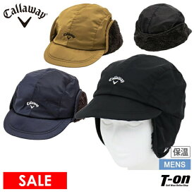 【40％OFF SALE】キャロウェイ アパレル キャロウェイ ゴルフ Callaway APPAREL メンズ キャップ パイロットキャップ 耳当て付き 耳当て部裏ボア 微起毛裏地付き ロゴ刺繍 ゴルフ