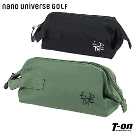 ナノユニバース ゴルフ NANOuniverse GOLF メンズ レディース カートポーチ カートバッグ 口枠入り ワンハンドル ロゴ刺繍 ゴルフ