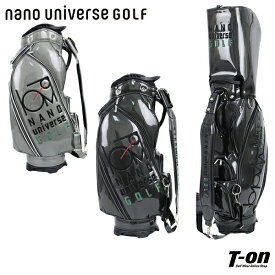 ナノユニバース ゴルフ NANOuniverse GOLF メンズ レディース キャディバッグ 9型 46インチ対応 エナメル調 3点式ショルダーベルト ロゴ刺繍 ゴルフバッグ 【送料無料】 ゴルフ