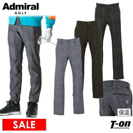 【30％OFF SALE】アドミラルゴルフ Admiral Golf 日本正規品 メンズ パンツ ロングパンツ 裏起毛 保温 防寒 ストレッチ テーパードパンツ チェック柄プリント ロゴ刺繍 【送料無料】 ゴルフウェア