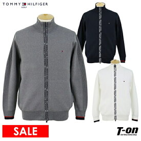 【30％OFF SALE】トミー ヒルフィガー ゴルフ TOMMY HILFIGER GOLF 日本正規品 メンズ ブルゾン ニットブルゾン フルジップセーター 前立て部ロゴジャガード 袖口2重仕様 【送料無料】 ゴルフウェア