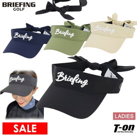 【30％OFF SALE】ブリーフィング ゴルフ BRIEFING GOLF レディース サンバイザー リボンバイザー ロゴ刺繍 ゴルフ