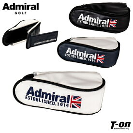 アドミラルゴルフ Admiral Golf 日本正規品 メンズ レディース ボールポーチ ボールケース ボール2個収納可 レザー調 マグネット開閉仕様 ベルトループ付 ロゴ刺繍 ゴルフ