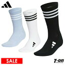 【20％OFF SALE】アディダス アディダスゴルフ adidas Golf 日本正規品 メンズ レディース ソックス クルー丈ソックス 足底パイルクッション付き スリーストライプデザイン ゴルフ