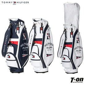 トミー ヒルフィガー ゴルフ TOMMY HILFIGER GOLF 日本正規品 メンズ レディース キャディバッグ ゴルフバッグ 9型 46インチ対応 トリコロール配色 ロゴ刺繍デザイン 【送料無料】 ゴルフ