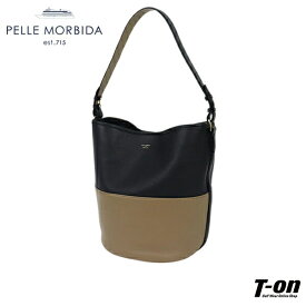 ペッレ モルビダ PELLE MORBIDA メンズ レディース カートバッグ ショルダーバッグ バケツ型バック シュリンクレザー 牛革 型押しレザー 配色デザイン ロゴプリント ラウンドバッグ ワンショルダー 上質感 【送料無料】