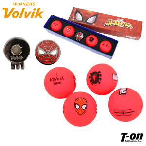 ボルビック Volvik メンズ レディース ゴルフボール VIVID ボール4個入り クリップマーカー1個付き マーベルコラボ スパイダーマン MARVEL PACK 3.0 SPIDER MAN ゴルフ 【送料無料】