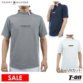 トミー ヒルフィガー ゴルフ TOMMY HILFIGER GOLF 日本正規品 メンズ ハイネックシャツ 半袖 モックネックシャツ UVカット 吸水速乾 ストレッチ BOXロゴ M～3Lまでご用意 【送料無料】 2024 春夏 新作 ゴルフウェア