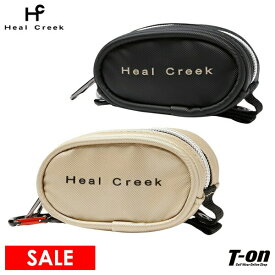 ヒールクリーク Heal Creek メンズ レディース ボールケース ボールポーチ ボールホルダー ボール2個用 ティー挿し付 ロゴプリント 2024 春夏 新作 ゴルフ