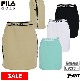 フィラ フィラゴルフ FILA GOLF レディース スカート UVカット 接触冷感 ストレッチ ロゴテープデザイン プルオン仕様 インナーパンツ付き 2024 春夏 新作 ゴルフウェア