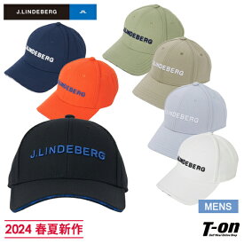 Jリンドバーグ J.LINDEBERG 日本正規品 メンズ キャップ ツイル素材 立体ロゴ刺繍 サイズ調整可能 2024 春夏 新作 ゴルフ