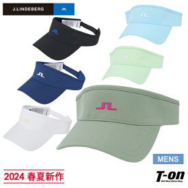 Jリンドバーグ J.LINDEBERG 日本正規品 メンズ サンバイザー シリコンブリッジロゴ サイズ調整可能 2024 春夏 新作 ゴルフ