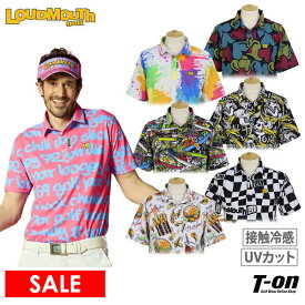 ラウドマウス ゴルフ LOUDMOUTH GOLF 日本正規品 日本規格 メンズ ポロシャツ 半袖 接触冷感 UVカット 吸汗速乾 派手柄 総柄 M～4Lまで 【送料無料】 2024 春夏 新作 ゴルフウェア