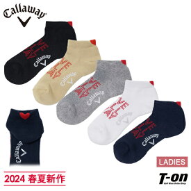 キャロウェイ アパレル キャロウェイ ゴルフ Callaway APPAREL レディース ソックス アンクル丈ソックス スニーカー丈ソックス 足底パイルクッション付き 抗菌防臭 ロゴジャガード 2024 春夏 新作 ゴルフ