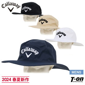 キャロウェイ アパレル キャロウェイ ゴルフ Callaway APPAREL メンズ ハット サファリハット アドベンチャーハット 一部メッシュ裏地付き サイズ調節可 立体ロゴ刺繍 2024 春夏 新作 ゴルフ