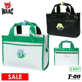 ワック WAAC 日本正規品 メンズ レディース カートバッグ ラウンドバッグ ショルダーバッグ 2WAY エナメル素材ディテール ワッキーワッペン WAACKY 【送料無料】 2024 春夏 新作 ゴルフ