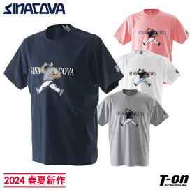 シナコバ ジェノバ SINACOVA GENOVA メンズ Tシャツ 半袖 クルーネック ストレッチ コットン100％ キャプテン＆ロゴプリント 【送料無料】 2024 春夏 新作