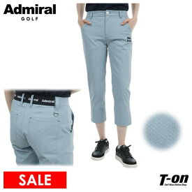 アドミラルゴルフ Admiral Golf 日本正規品 レディース パンツ ロングパンツ 7分丈 8分丈 シアサッカー素材 ストレッチ 裾スリット入り ロゴ刺繍 【送料無料】 2024 春夏 新作 ゴルフウェア