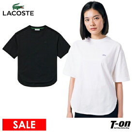 ラコステ LACOSTE　日本正規品 レディース Tシャツ 半袖 クルーネック コットン100％ ラウンドテールデザイン リラックスフィット ワンポイントロゴ 【送料無料】 2024 春夏 新作