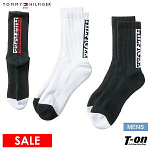 【30%OFF SALE】トミー ヒルフィガー ゴルフ TOMMY HILFIGER GOLF 日本正規品 メンズ ソックス ミドルソックス リブソックス 厚底パイルクッション ロゴジャガード ゴルフ