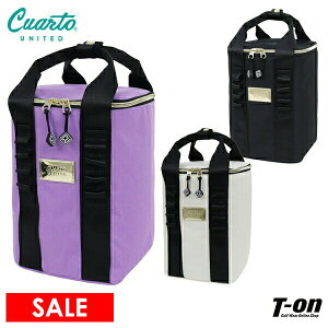 【50%OFF SALE】クアルトユナイテッド ベーシック CUARTO UNITED BASIC メンズ レディース カートバッグ カートポーチ 保冷バッグ ティーホルダー付 スクエア型 ロゴプレート付 ゴルフ
