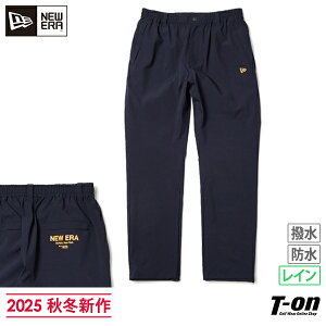 ニューエラ ゴルフ ニューエラ NEW ERA 日本正規品 メンズ レインウェア レインパンツ ロングパンツ 防水 透湿 ストレッチ ウエストゴム仕様 裾ファスナー付 ロゴプリント M〜3Lまでご用意 【