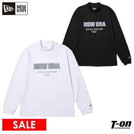 ニューエラ ゴルフ ニューエラ NEW ERA 日本正規品 メンズ ハイネックシャツ 長袖 モックネックシャツ 吸汗速乾 ネオン風ロゴプリント ダブルフェイス素材 M〜3L 2025 秋冬 新作 ゴルフウェア 【送料無料】