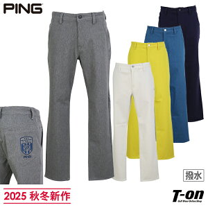 ピン PING メンズ パンツ ロングパンツ 撥水 ツイル素材 綿混紡 5ポケット ストレートパンツ M〜3Lまでご用意 【送料無料】 2025 秋冬 新作 ゴルフウェア