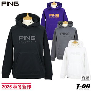 ピン PING メンズ パーカー フード付きトレーナー 裏起毛 保温 軽量素材 カンガルーポケット ロゴプリント M〜3Lまでご用意 【送料無料】 2025 秋冬 新作 ゴルフウェア