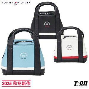 トミー ヒルフィガー ゴルフ TOMMY HILFIGER GOLF 日本正規品 メンズ レディース カートバッグ カートポーチ ラウンドバッグ 型押し皮革調 トリコロールテープデザイン ロゴ刺繍 フラッグロゴシ