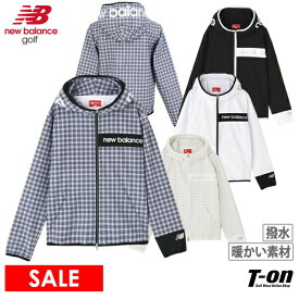ニューバランス ゴルフ new balance golf レディース ブルゾン パーカー ジップアップフーディー 撥水 ストレッチ 裏微起毛 シルバーロゴプリント カルゼ素材 【送料無料】 2025 秋冬 新作 ゴルフウェア