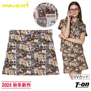 ビバハート VIVA HEART レディース スカート 台形スカート ストレッチ UVカット 絵画グラフィック 名画デザイン 総柄 【送料無料】 2025 秋冬 新作 ゴルフウェア
