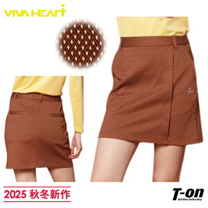 ビバハート VIVA HEART レディース スカート 台形スカート ストレッチ ダイヤゴナル柄ジャガード ロゴ刺繍 【送料無料】 2025 秋冬 新作 ゴルフウェア