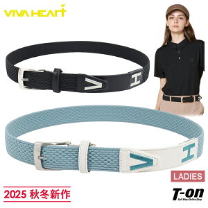 ビバハート VIVA HEART レディース ベルト ゴムメッシュベルト ストレッチベルト フリーサイズ調整 ロゴ刺繍入り 2025 秋冬 新作 ゴルフ 【送料無料】