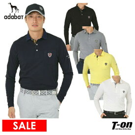 【タイムセール 12/9 13:00迄】アダバット adabat メンズ ポロシャツ 長袖 【吸湿発熱】小紋ジャガード長袖ポロシャツ 【送料無料】 2025 秋冬 新作 ゴルフウェア OFF