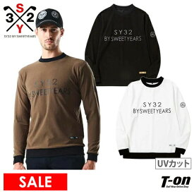 【10％OFF SALE】SY32 ABSOLUTE エスワイサーティトゥ アブソリュート 日本正規品 メンズ トレーナー クルーネック ストレッチ ショートパイル地 スウェット ロゴプリント 【送料無料】 2025 秋冬 新作 ゴルフウェア