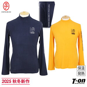 カステルバジャックスポーツ CASTELBAJAC SPORT メンズ ハイネックシャツ 長袖 吸湿発熱 保温 微起毛感 ロゴプフロッキーリント モックネック 【送料無料】 2025 秋冬 新作 ゴルフウェア