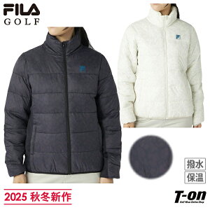 フィラ フィラゴルフ FILA GOLF レディース ブルゾン 中綿ブルゾン ダウンブルゾン ライトダウンジャケット ダウン混 洗えるダウン 撥水 部分ストレッチ素材切替 レオパード柄 【送料無料】 20