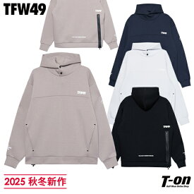 ティーエフダブリュー フォーティーナイン TFW49 メンズ パーカー フード付きトレーナー ダンボール素材素材 ロゴワッペンサイドファスナー 立体フード設計 CARDBOARD HOODIE 【送料無料】 2025 秋冬 新作 ゴルフウェア