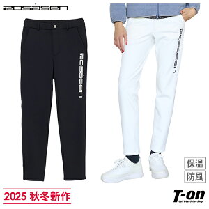ロサーセン エーライン ROSASEN Aline レディース パンツ ロングパンツ ストレッチ 裏フリース 防風 保温 防寒 ロゴプリント 【送料無料】 2025 秋冬 新作 ゴルフウェア