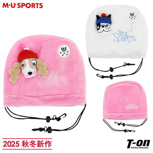 MUスポーツ エムユー スポーツ M.U SPORTS MUSPORTS メンズ レディース ヘッドカバー アイアンカバー アーモ メルー 犬 キャラクター付 ゴルフボールモチーフワッペン ロゴ刺繍 柔らかファー素材 2