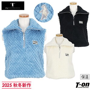 ティーマック T-MAC レディース ベスト フリースボアベスト ショート丈 ハイネックにもなる 両面ボア素材 ハーフジップ ストレッチ 裏起毛 保温 ロゴワッペン 【送料無料】 2025 秋冬 新作 ゴ