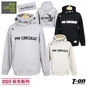 ピーダブリュサーキュラス PW CIRCULUS メンズ トレーナー パーカー ネックウォーマ付フーディ フード付き スエード調 サイドファスナー仕様 グラデーション グラフィックプリント 【送料無料