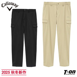 キャロウェイ アパレル キャロウェイ ゴルフ Callaway APPAREL メンズ パンツ ロングパンツ ストレッチ ウ カーゴパンツ ウエスト一部ゴム ロゴ刺繍 【送料無料】 2025 秋冬 新作 ゴルフウェア