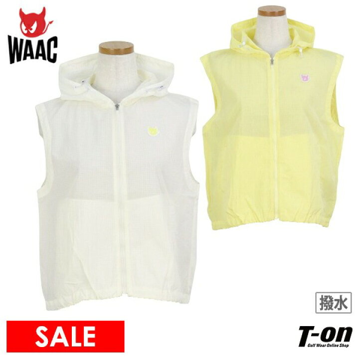 WAAC フード付きダウンベスト ホワイト 酸っぱかっ 新商品 ワック