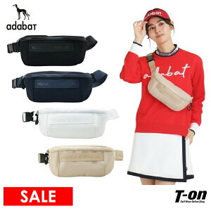 【30%OFF SALE】アダバット adabat レディース ウエストポーチ ウエストバッグ ボディバッグ 【新レーベル ADABAT NAVY】 ロゴデザイン ウェストバッグ ゴルフ 【送料無料】