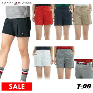 【40%OFF SALE】トミー ヒルフィガー ゴルフ TOMMY HILFIGER GOLF 日本正規品 レディース パンツ ショートパンツ ストレッチ ウエスト後ろ伸縮 フロントタック 足長効果 ツイル素材 ゴルフウェア 【