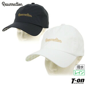 レザレクション Resurrection メンズ レディース キャップ レインキャップNo4 ナイロン素材 撥水 ツバ裏幾何学柄 ロゴプリント ゴルフ 【送料無料】