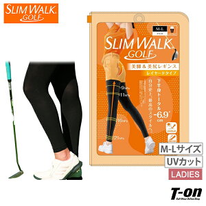 スリムウォークゴルフ SLIMWALK GOLF レディース レギンス 10分丈 アンダーウェア レイヤードタイプ M〜Lサイズ 段階圧力設計 下半身トータル-6.9cm ヒップアップ 美脚美尻 ゴルフ