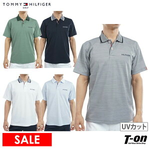 【40%OFF SALE】トミー ヒルフィガー ゴルフ TOMMY HILFIGER GOLF 日本正規品 メンズ ポロシャツ 半袖 鹿の子素材 UVカット 吸汗速乾 衿ボーダー柄 前立てトリコロールテープ ロゴ刺繍 M〜3Lまでご用
